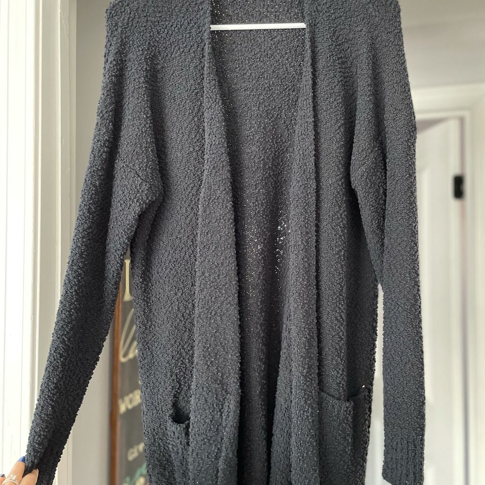 Black knit cardigan